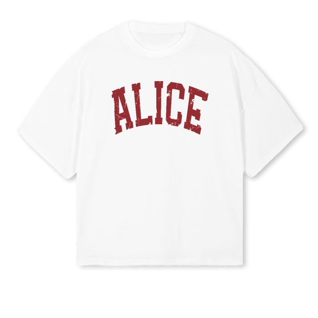 MALPORTADA White Oversized Boxy Tee.