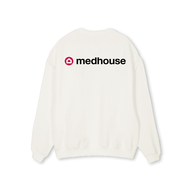 MEDHOUSE Vintage White Regular Crewneck Sweater.