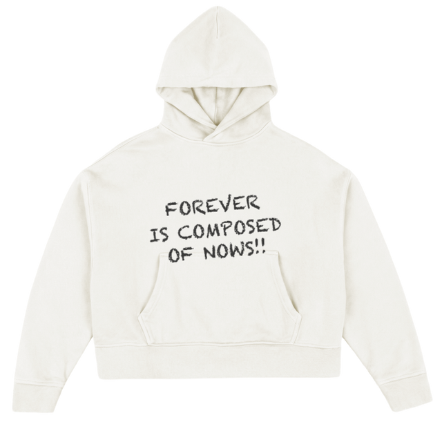 DIST PERFOIMPERF Vintage White Oversized Boxy Hoodie.
