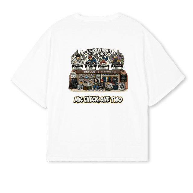 SKILLSCOMMUNITYHVIT White Oversized Boxy Tee.