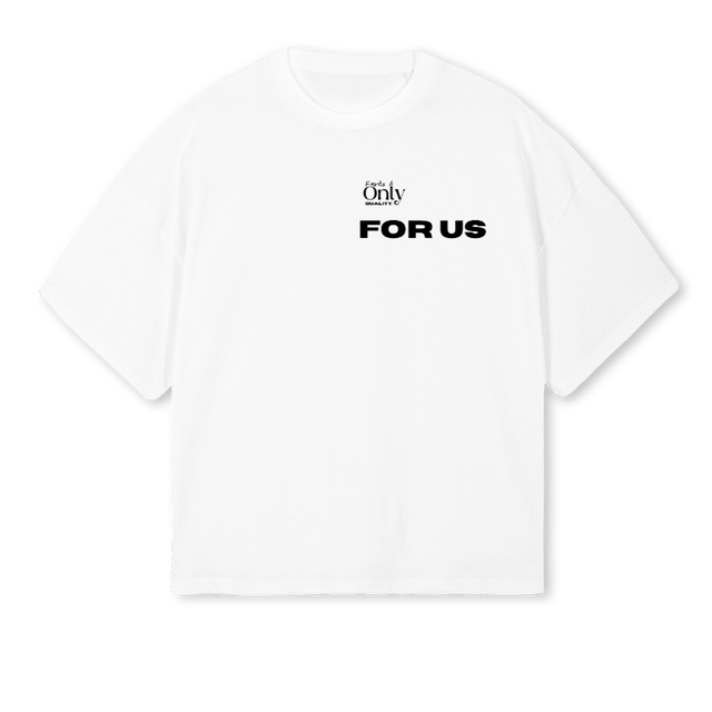 FRS FOR US  White Oversized Boxy Tee.