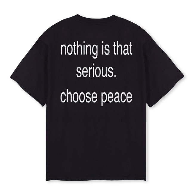 CHOOSEPEACEE Black Oversized Tee.