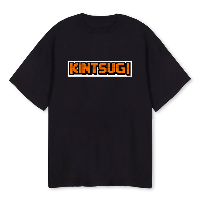 KINTSUGI BLOX Black Oversized Tee.