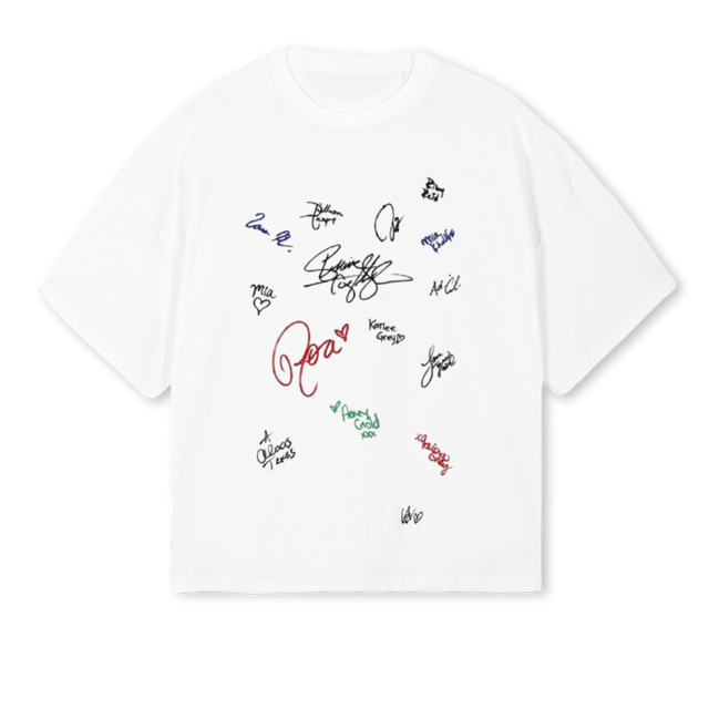 PORNSTARSIGNATURE White Oversized Boxy Tee.