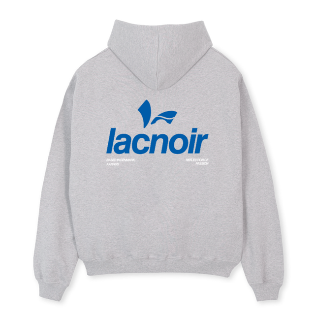 LACBLUE Light Grey Marl Oversized Hoodie.
