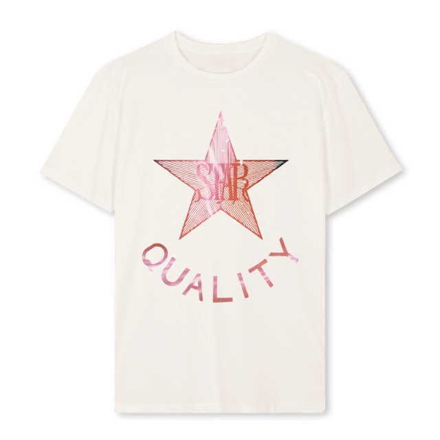 LESFLWRSTARQUALITY Vintage White Regular Tee.