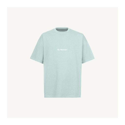 White BYOP OT Cold Blue Oversized Tee.