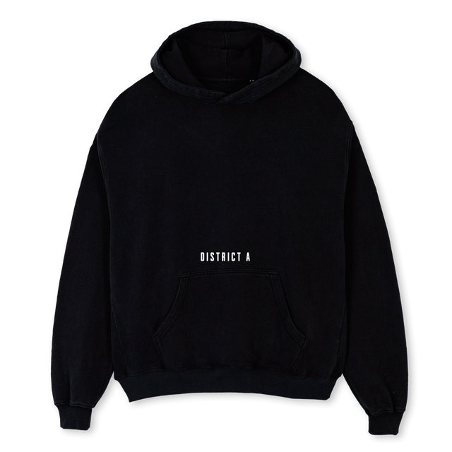 BACKLOGO Black Oversized Hoodie.