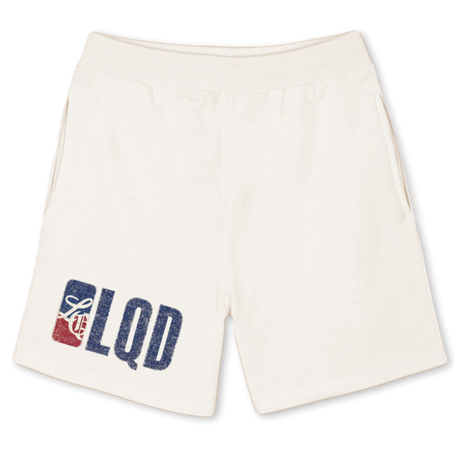 LIGAN Vintage White Relaxed Sweatshorts.