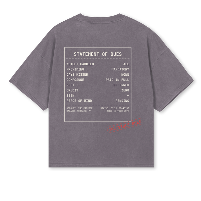 IDSTATEMENTTWO Pigment Grey Oversized Boxy Tee.