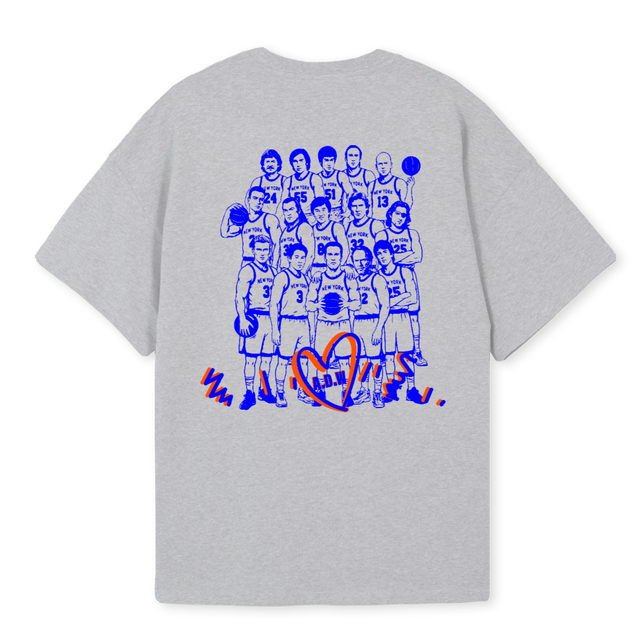 ADWALLSTAROS Light Grey Marl Oversized Tee.