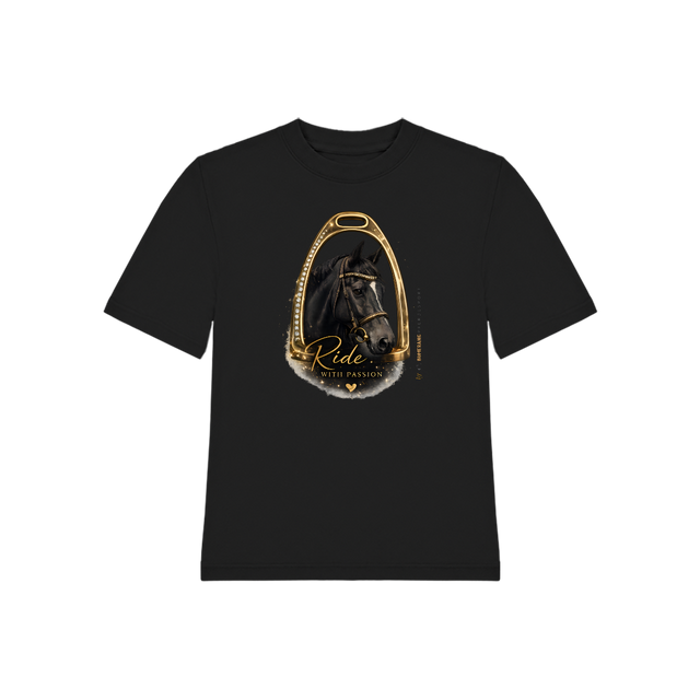 GOLD Black Women’s Clean Cut Tee.