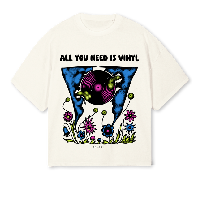 APONEED Cream Oversized Boxy Tee.