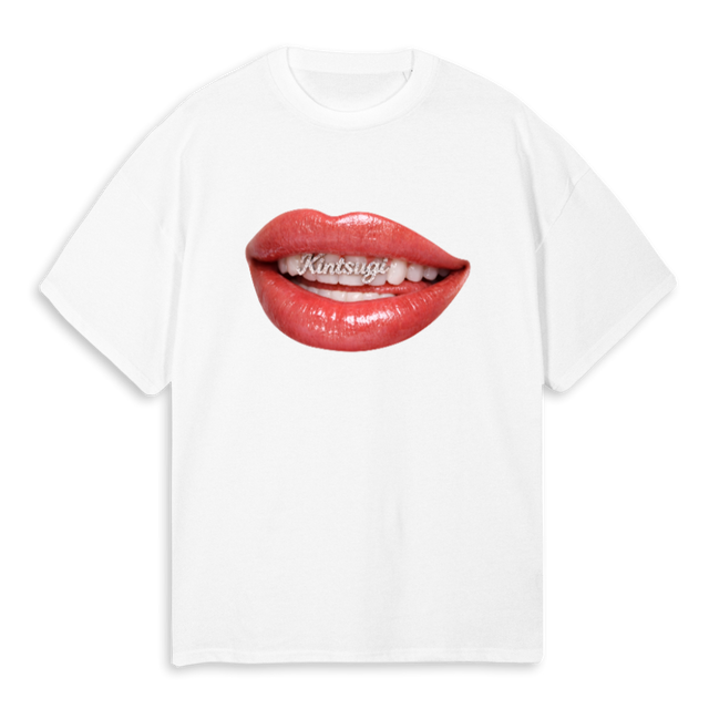 KINTSUGI GRILL White Oversized Tee.