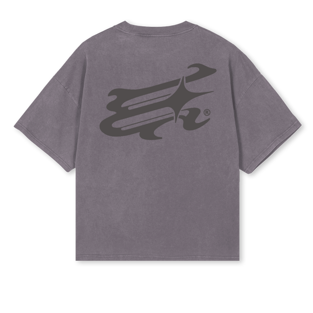 GREYESTRELLA Pigment Grey Oversized Boxy Tee.