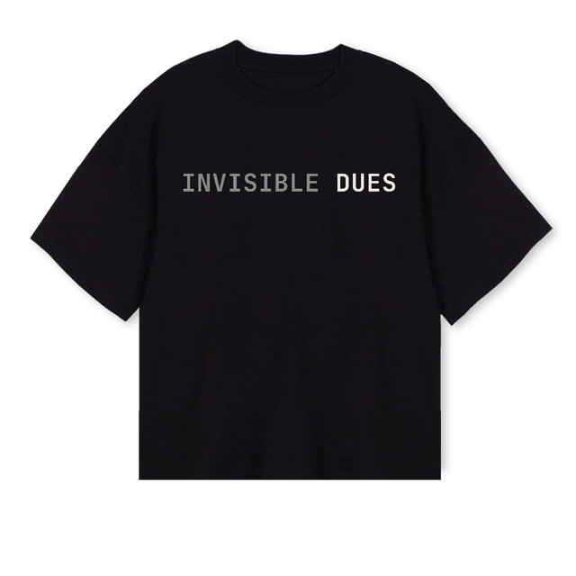 IDBLKSTMTTEE Black Oversized Boxy Tee.