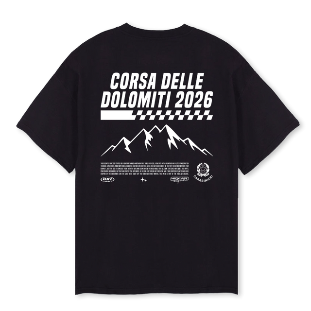 HL DOLOMITENRUN  Black Oversized Tee.