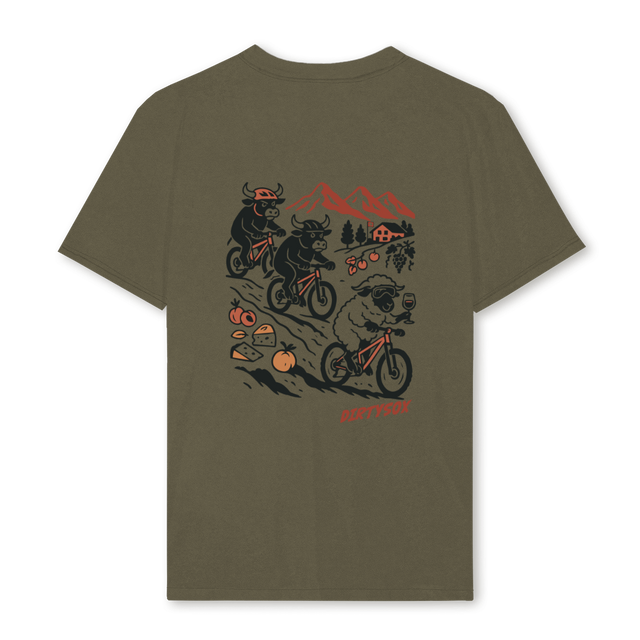 RIDEWALLISOLIVE Vintage Olive Regular Tee.