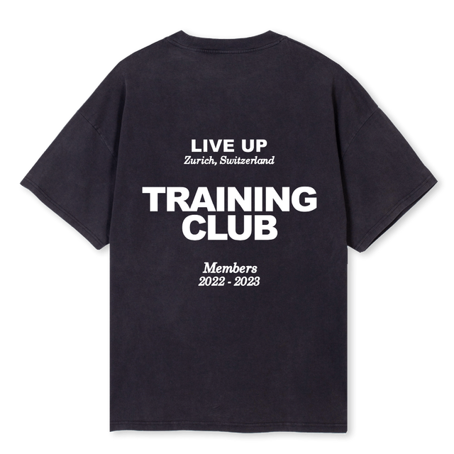 LVP TRAINING CLUB BL Vintage Black Oversized Tee.