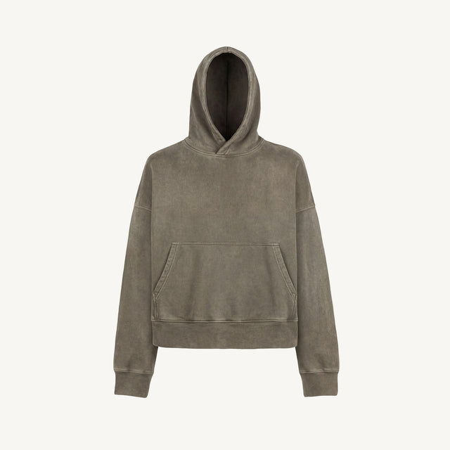 Vintage Olive Oversized Boxy Hoodie.