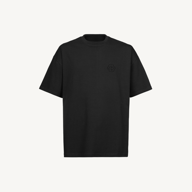 HOMMELOGOEMB_2 Black Oversized Tee.