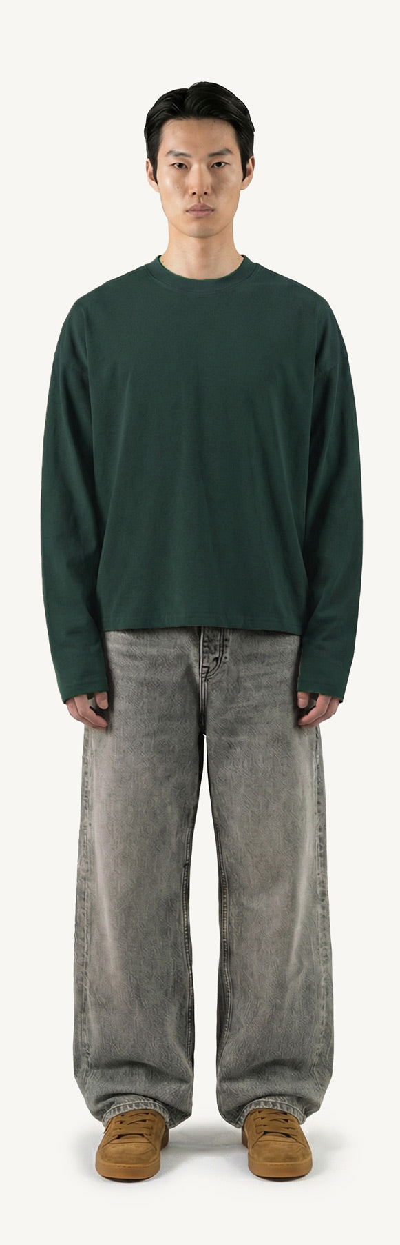 Wild Green Oversized Boxy LS Tee.