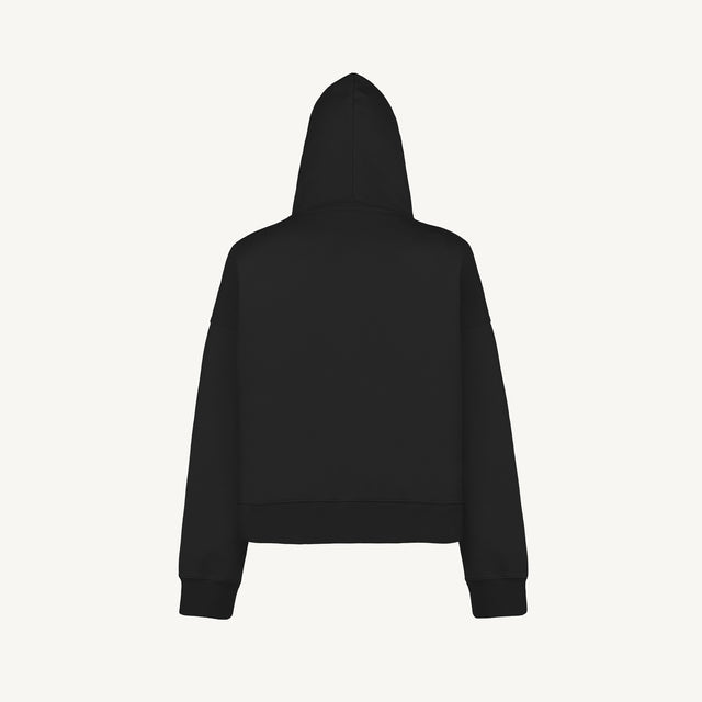 Black Oversized Boxy Hoodie.