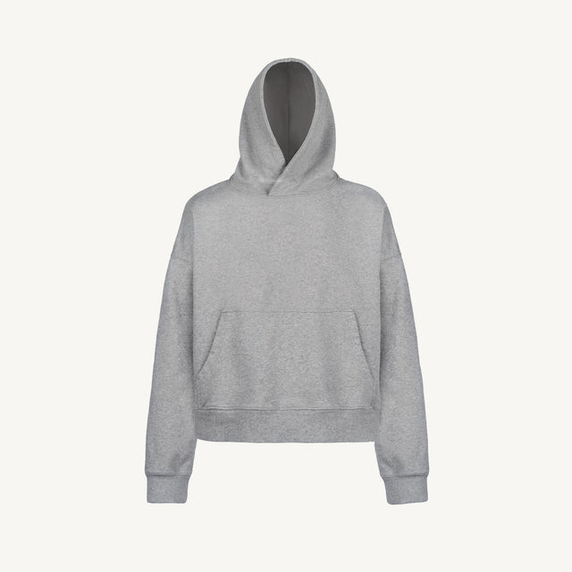 Grey Marl Oversized Boxy Hoodie.