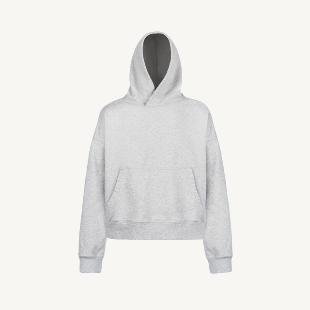 Light Grey Marl Oversized Boxy Hoodie.