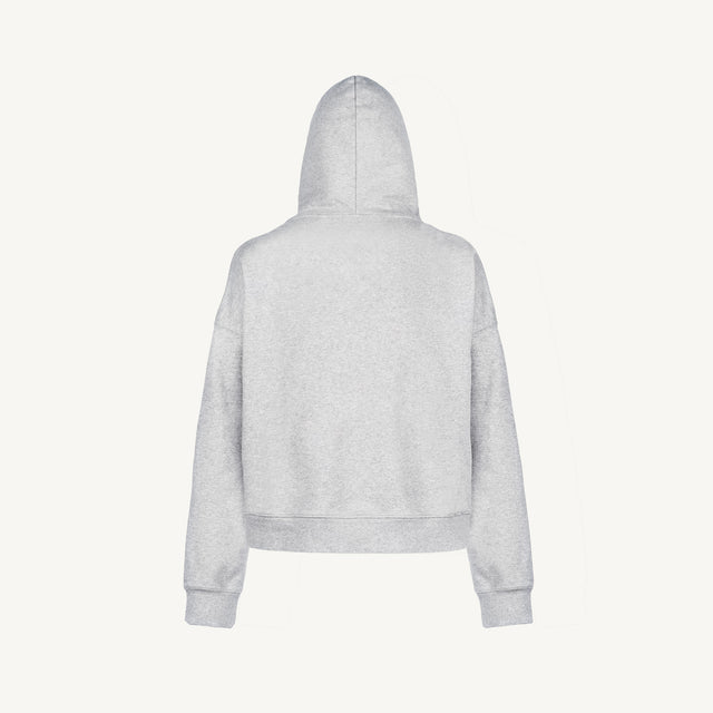 Light Grey Marl Oversized Boxy Hoodie.