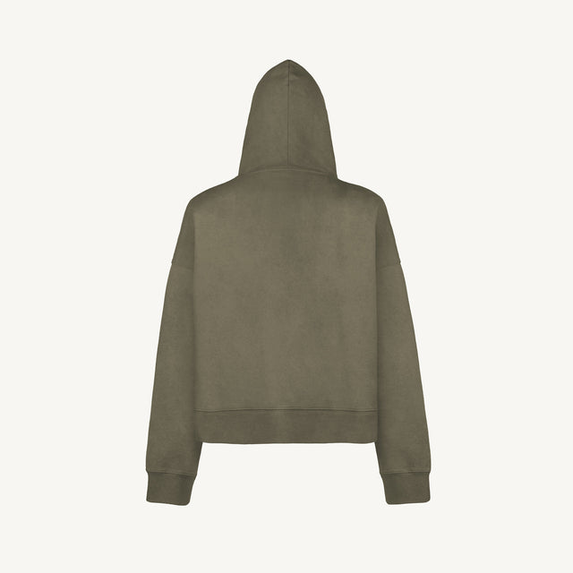 Vintage Olive Oversized Boxy Hoodie.