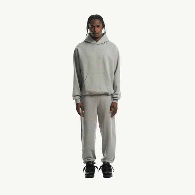 Grey Marl Relaxed Sweatpants.