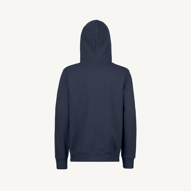 Navy Blue Regular Hoodie.