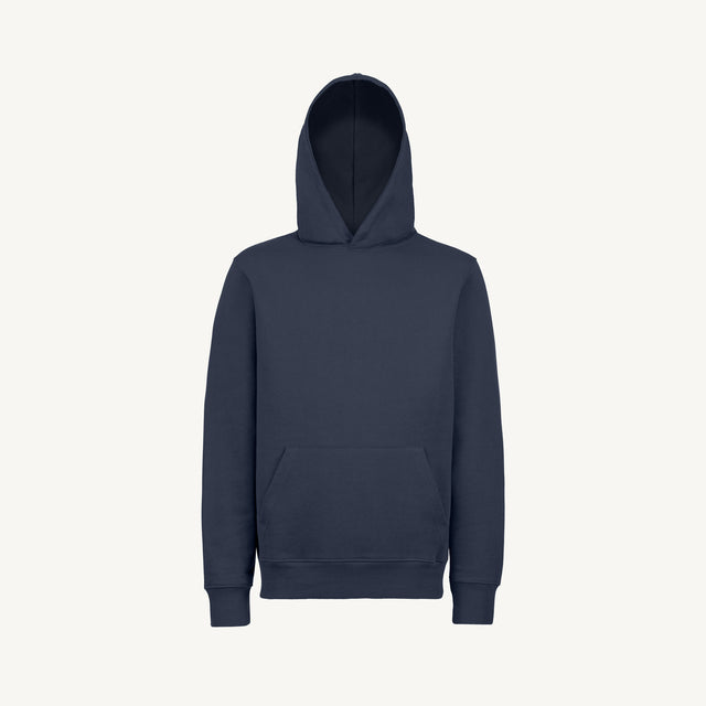 Navy Blue Regular Hoodie.