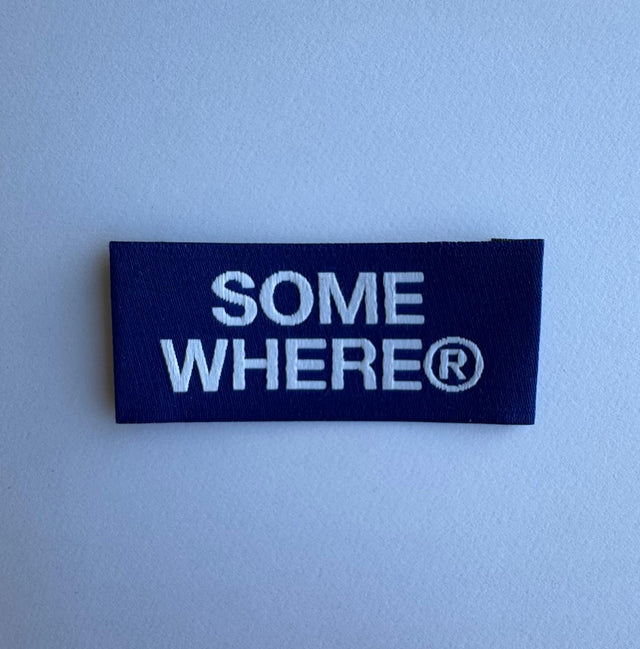 SOME WHERE Custom Neck Label.