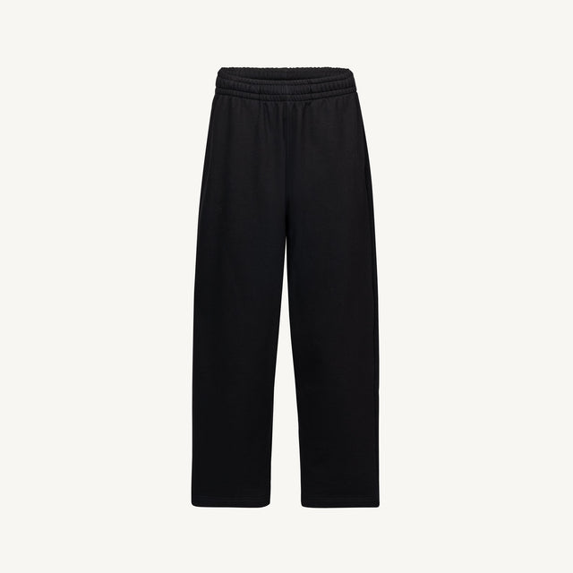 Black Straight-Leg Relaxed Sweatpants.