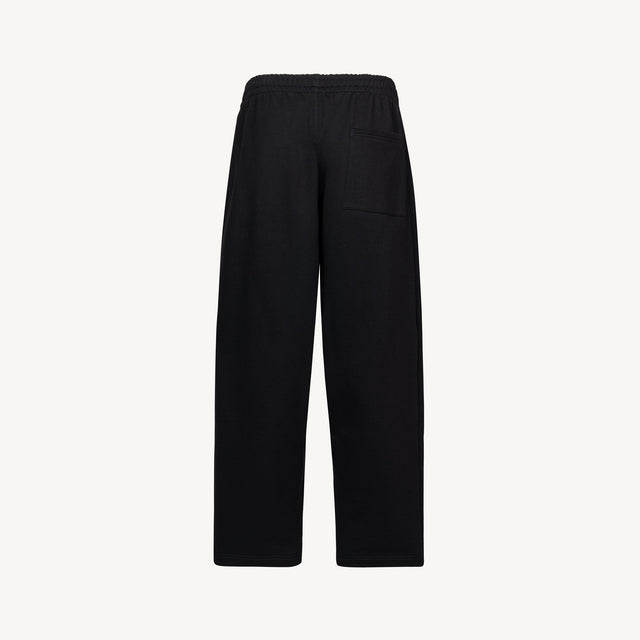 Black Straight-Leg Relaxed Sweatpants.