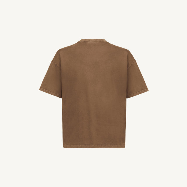 Vintage Tan Oversized Boxy Tee.