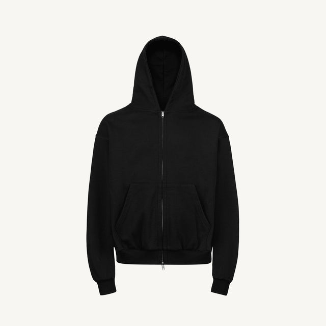 Ultra Heavy Oversized Zipped Hoodie Embroidered Sample.