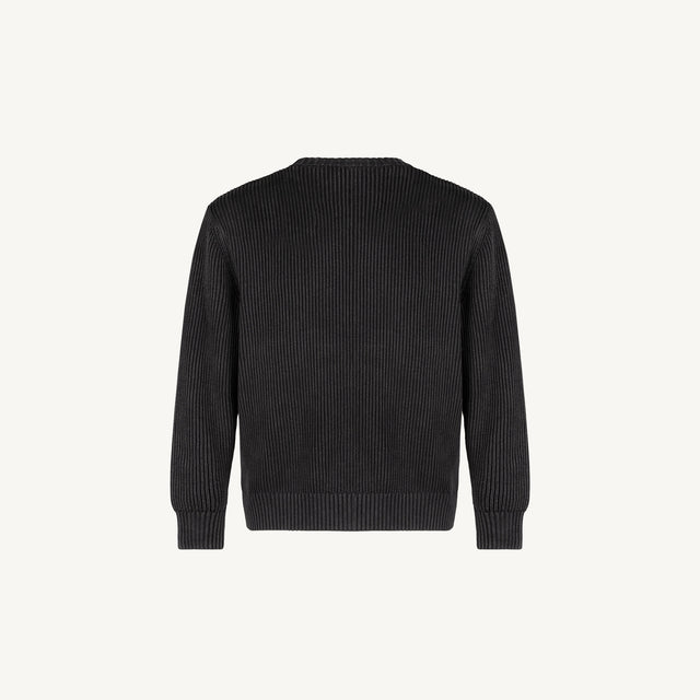 Vintage Black Tejo Relaxed Knit Sweater.