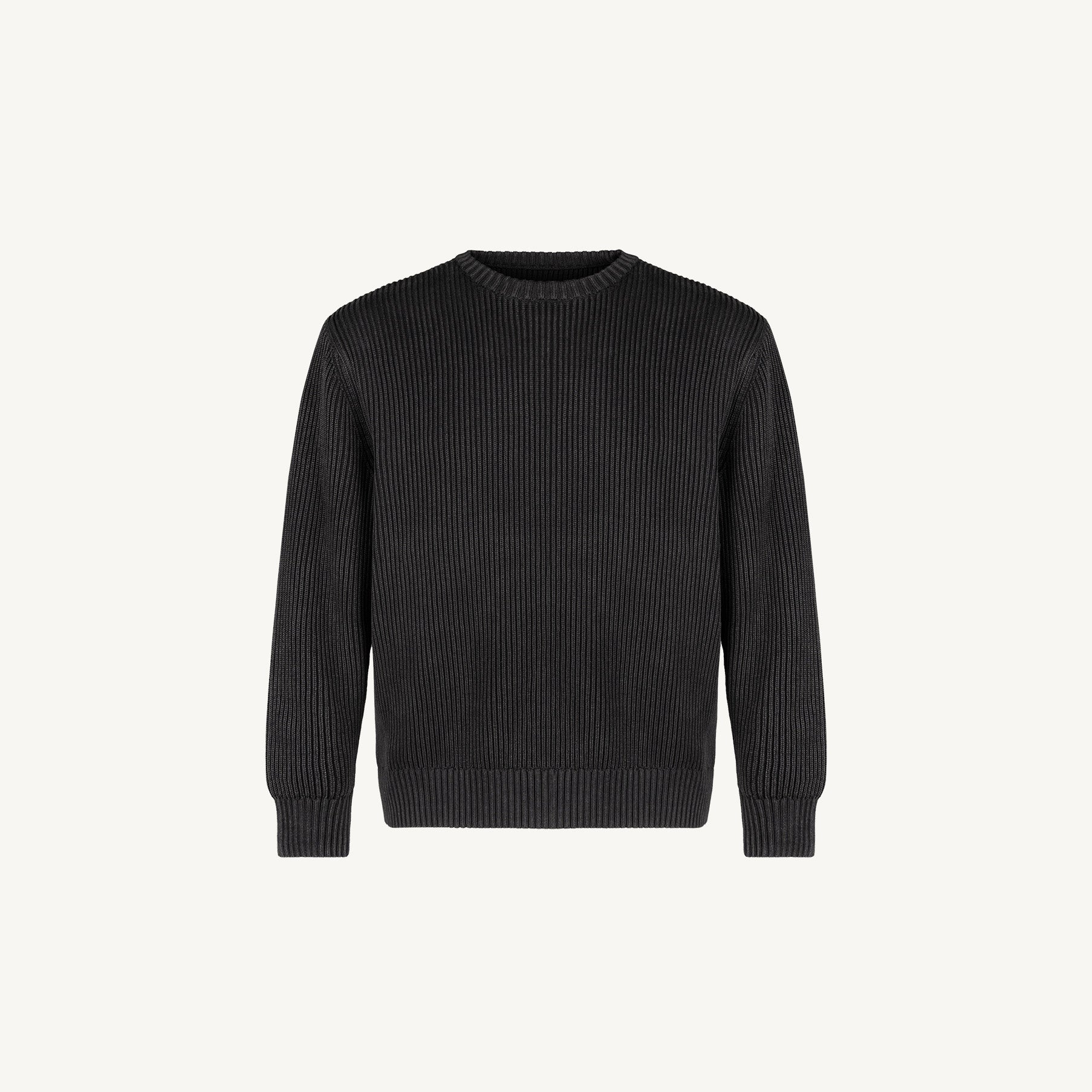 Vintage Black Tejo Relaxed Knit Sweater. – WATC STUDIO