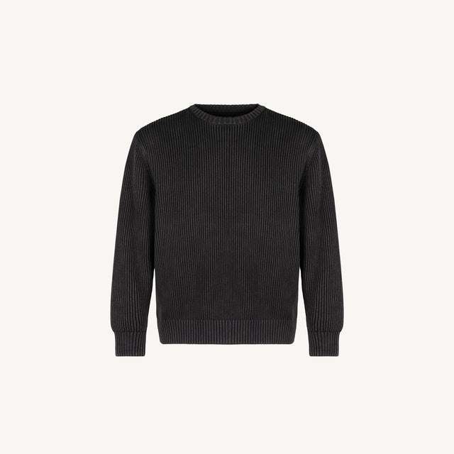 Vintage Black Tejo Relaxed Knit Sweater.