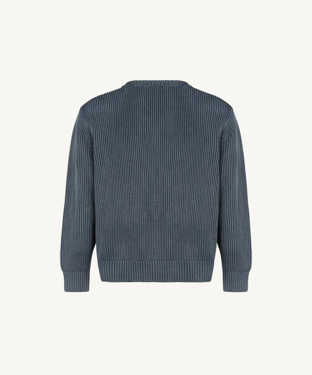 Vintage Blue Tejo Relaxed Knit Sweater.