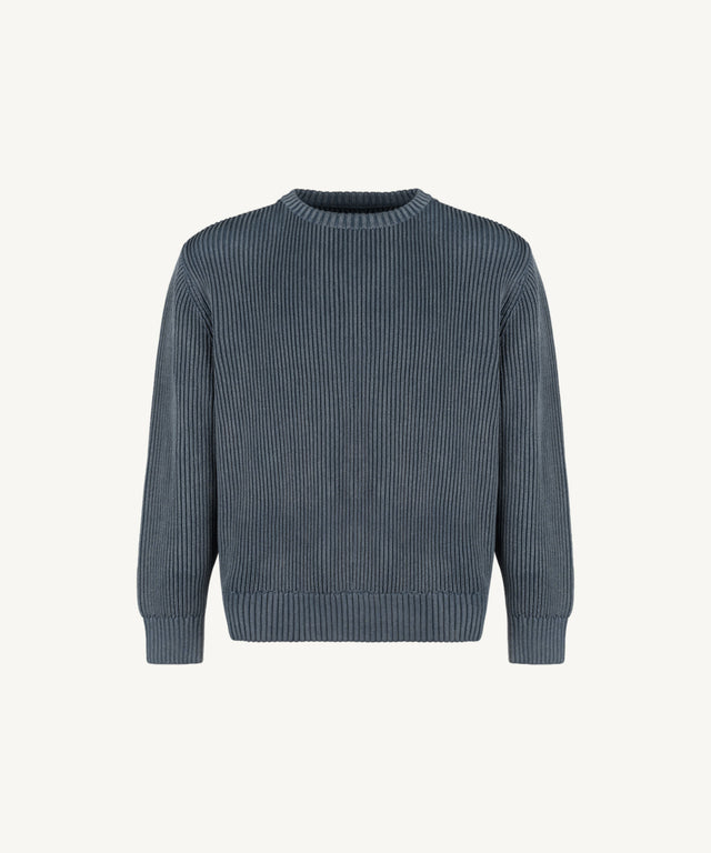 Vintage Blue Tejo Relaxed Knit Sweater.