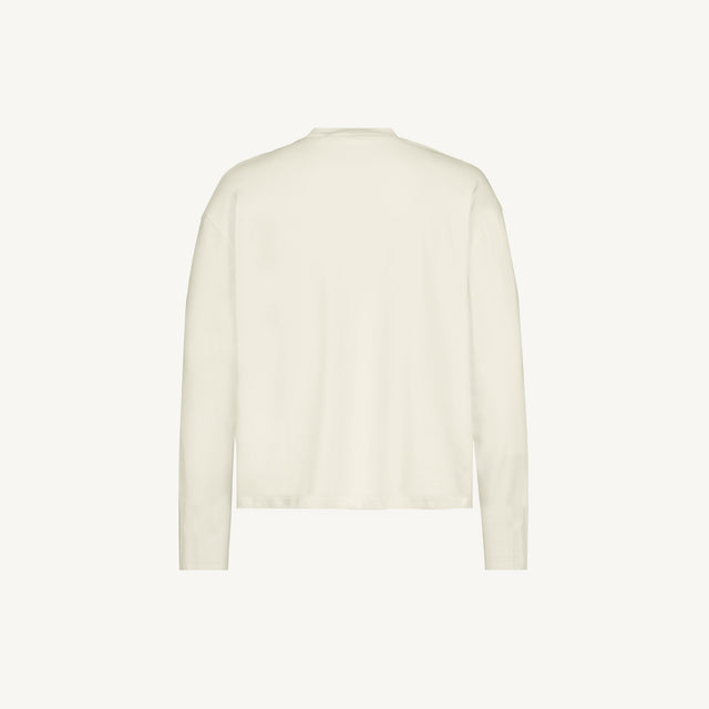 Vintage White Oversized Boxy LS Tee.