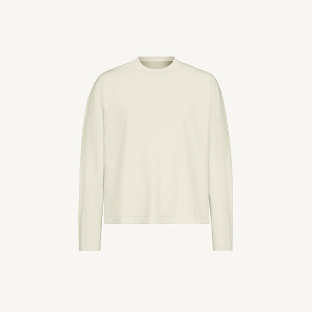 Oversized Boxy LS Tee Embroidered Sample.