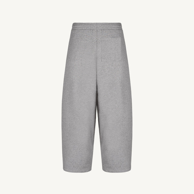 Grey Marl Straight-Leg Baggy Sweatpants.