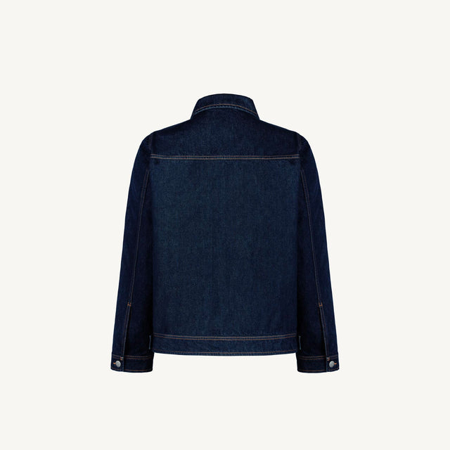 Raw Indigo Relaxed Denim Jacket.