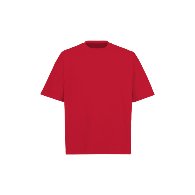 19-1664 TCX True Red Oversized Boxy Tee.