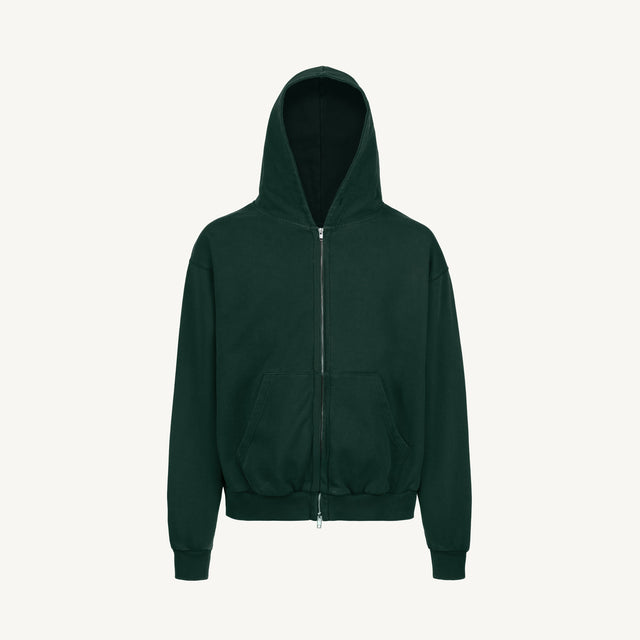 Wild Green Oversized Zipped Hoodie.